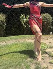 Unique Bellydance Evolution Red Snake Costume Size Medium large