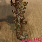 9 2 old Chinese Ancient Bronze Wares Two Ears Incense Burner Censer Statue