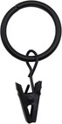 44-pack Black Metal Curtain Rings With Clips  1   Black 