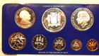 1975 Jamaica 8 Coin Proof Set Of Coins With All Paperwork   Display Box 