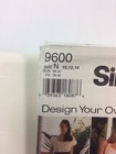 1995 Simplicity 9600 Vintage Sewing Pattern Uncut Women Dress Size N 10 12 14