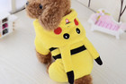 Pikachu Dog Puppy Pokemon Costume Fleece Jacket Coat Cute Cat Halloween Cosplay