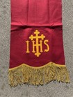 Vintage Ihs Liturgical Vestment Pulpit Church Catholic Altar Felt Sign Banner