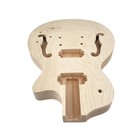 Unfinished Mahogany Electric Guitar Body Semi Hollow  Maple Top Replacement