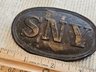 Outstanding Original Union Civil War Sny New York Ammo Belt Box Plate L  k  