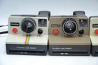 Lot Of 3 Polaroid Land Camera Rainbow Stripe 1970s One Step Polaroid Pronto