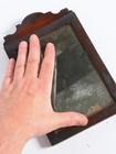 Antique 1700s Small Queen Anne Courting Mirror  Looking Glass  American British 