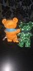 Liquid Blue Grateful Dead Dancing Bear Beanbag Plushies Orange And Green Set
