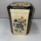 Vintage Designed By Daher Hinged Floral Tin canister Made In England