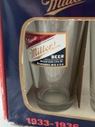 Miller Retro  Beer Glass Collection Different Retro Logos Early Labels  Set Of 4