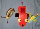 Wind-up Tin Toys Lot Vintage Antique Rover Robot Vehicle Snail Airplane 