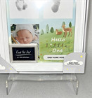Moon And Stars Baby Print Picture Frame W  Ink Pad For Handprint   Footprint New