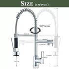 Chrome Kitchen Sink Faucet Pull Down Sprayer Swivel Single Handle Hole Mixer Tap