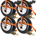 Vulcan Car Tie Down  Snap Hook  Adjust Loop  Proseries  3300 Lbs  Swl  4 Pack