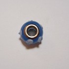 Blue And White Round Glass Bead With Silver Metal Core For Jewelry Making