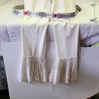 Women   s White Figure Skating  Jumpsuit Costume With Fringe Elvis Presley  Belt