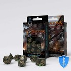 Q-workshop Dragons Dice Set  7  Bottle Green gold D d Rpg