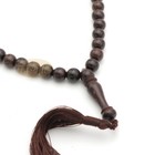 Tamarind Wooden 99 Beads Muslim Rosary - 12 Mm Islamic Tasbih Dhikr Necklace