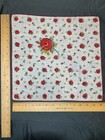 Vtg Floral Handkerchief Red Green Yellow   White 13    X 13   