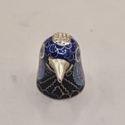 Vintage Antique Chinese Cloisonne Enamel Figural Bird Head Thimble Euc