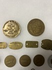 Variety Token Lot   Antique Vintage Naval Dog Tag Mo Sales Tax Jean Ring Saloon