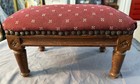 Antique Victorian Style Footstool Foot Rest Wood Detailed Carvings 12l X 8w X 7h
