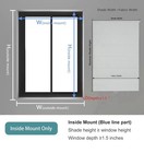 No Drill Roman Shades Cordless Blinds Blackout 20   w 50   h Greyish White