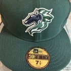 Charlotte Knights Minor League New Era Green Fitted Hat Size 7 1 2 New