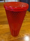 Starbucks Hot Pink Studded Cold Cup Tumbler Bling Holiday 2019 24 Oz No Straw