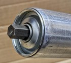 New 1 9  Od X 27-3 4  Bf Conveyor Gravity Rollers 7 16  Hex Axle Zinc Plated Usa