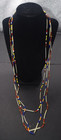 Lot 3 Anishinaabe Quill   Bead Necklaces Native American Beadwork Jewelry  3
