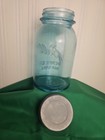 Vintage Blue Ball Perfect Mason Jar Canning Quart  11 Cottage Farmhouse Decor 