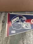 Vintage Nfl  New York Giants 29    X 12    Red  Blue    White Pennant 1980s Football