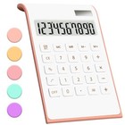 Calculator Office Supplies And Accessories  10 Digits Solar Battery Rose Gold