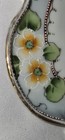 Beautiful Vtg Japan Porcelain Vanity-dresser  Jewelry Tray Daisy Trimmed Gold