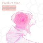 5 5  X 5 5 Yards Ruffle Pleated Organza Trim For Diy Craft  Dark Pink
