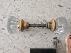 Antique Crystal Glass Knobs mortise Lock W  Decorative Brass Door Plates No Key