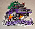 Vintage Dodge Demon Sports Car Monster Mopar 1  Enamel Metal Devil Gasoline Sign