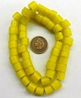 Xl  Trade Beads Old Yellow White Heart Antique Style Early 1800 s    8