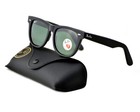Ray-ban Sunglasses Rb2140 Original Wayfarer Classic Black Frame Green Lens 54mm