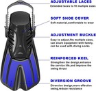 Diving Fins Snorkeling Gear For Adults Snorkel Fins Swim Open Adjustable L xl