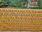  Kente Cloth Ghana 132 x 82   Hand Woven  Beautiful 