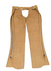 Circle Y Suede Leather Tan Full Chaps Size Medium Horse Riding Roping Show Usa