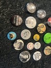 Lot Of 18 Buttons Pins Vintage Variety Pin Button Old Rare 70s 80s Pinbacks