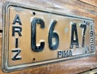 Fairly Nice Original  1936 Pima  County Arizona License Plate  C6 A7  Mvd Clear 