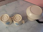 Vintage Chilton Corning Ware Blue Cornflower Plastic Toy Tea Set Dishes Lot 10pc
