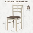 Dining Chairs Set Of 2 W solid Rubber Wood Frames  Modern Farmhouse Side Chairs