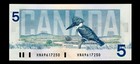 Canada 1986  5 Bank Of Canada Gem Unc Free Shipping  h96 