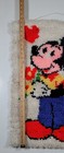 Vintage Mickey Mouse Latch Hook Rug Retro Disney Wall Hanging 27   x17   