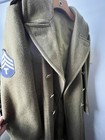 Wwii Us Army Wool Overcoat T 4 Technician Ruptured Duck 4 Overseas Bars